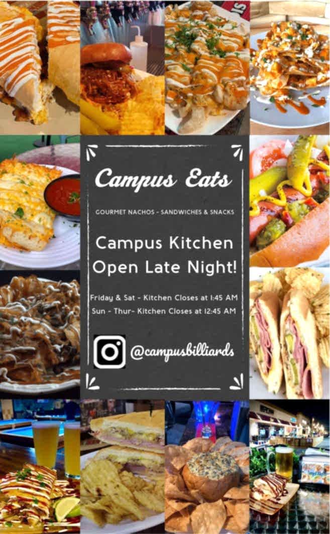 Campus Eats food collage