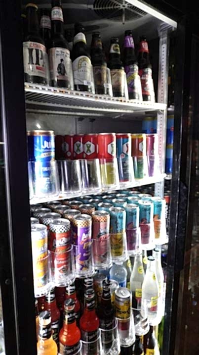 Beverage cooler with craft beers
